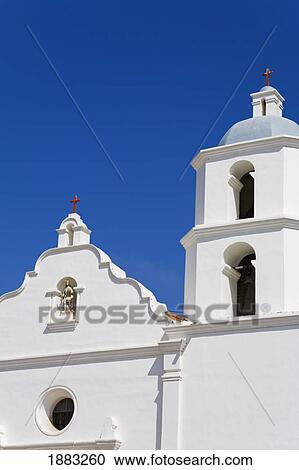 Bell Tower At San Luis Rey Mission Church; Oceanside, California, United States Of America View Large Photo Image Stock Image - Bell Tower At San Luis Rey Mission Church; Oceanside, California, United States Of America. Fotosearch