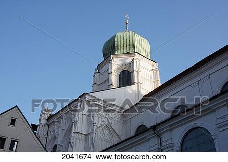 Bell Tower Of St. Steven's Cathedral, Passau, Bavaria, Germany View Large Photo Image Picture - Bell Tower Of St. Steven's Cathedral, Passau, Bavaria, Germany. Fotosearch