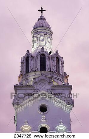 Stock Photo - Bell Tower Of The Metropolitan Cathedral, Quito, Pichincha, Ecuador. Fotosearch
