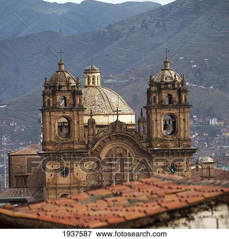 Bell Towers Of La Cathedral; Cusco Peru View Large Photo Image Stock Photo - Bell Towers Of La Cathedral; Cusco Peru. Fotosearch