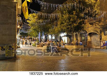 Ben Yehuda Street Scene; Jerusalem, Israel View Large Photo Image Stock Photography - Ben Yehuda Street Scene; Jerusalem, Israel. Fotosearch