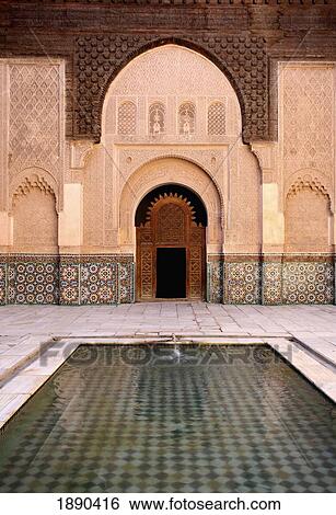 Stock Photograph - Ben Youssef Madrassa. Fotosearch