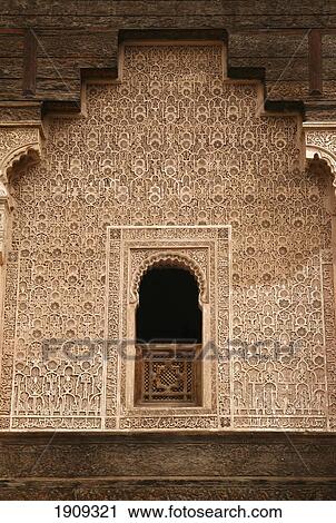Ben Youssef Medersa, Detail, Marrakech (Marrakesh), Morocco View Large Photo Image Stock Image - Ben Youssef Medersa, Detail, Marrakech (Marrakesh), Morocco. Fotosearch