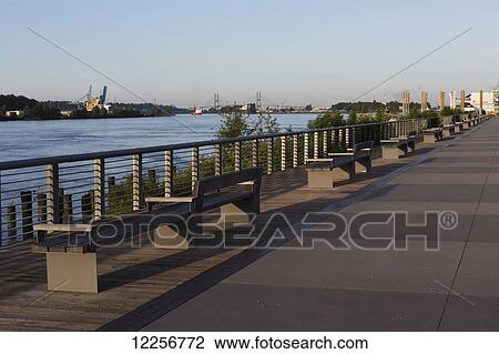 Benches along the waterfront; New Westminster, British Columbia, Canada View Large Photo Image Stock Image - Benches along the waterfront; New Westminster, British Columbia, Canada. Fotosearch