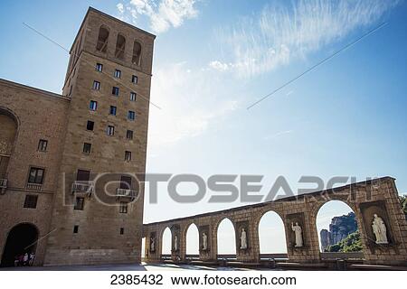 Stock Image - Benedictine Abbey; Montserrat, Catalonia, Spain. Fotosearch