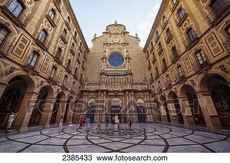 Stock Image - Benedictine Abbey; Montserrat, Catalonia, Spain. Fotosearch