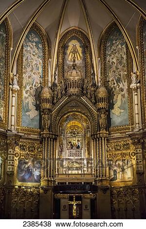 Stock Photo - Benedictine Abbey; Montserrat, Catalonia, Spain. Fotosearch