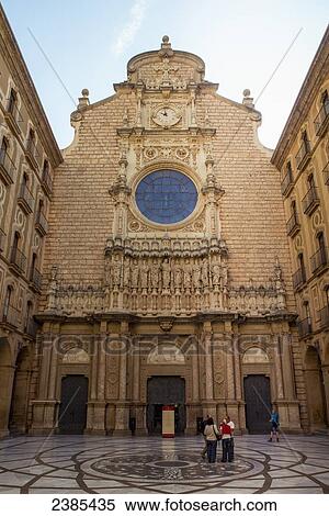 Benedictine Abbey; Montserrat, Catalonia, Spain View Large Photo Image Stock Photography - Benedictine Abbey; Montserrat, Catalonia, Spain. Fotosearch