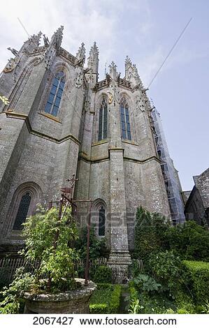 Benedictine Garden In The Abbey Of Mont-Saint-Michel, France View Large Photo Image Stock Photo - Benedictine Garden In The Abbey Of Mont-Saint-Michel, France. Fotosearch
