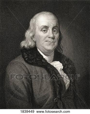Stock Photo - Benjamin Franklin, 1706-1790. American Statesman. From The Book ÃƒÂ¢Ã¢â€šÂ¬Ã…â€œGallery Of PortraitsÃƒÂ¢Ã¢â€šÂ¬Ã‚Â Published London 1833.. Fotosearch
