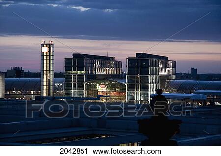 Berlin Railway Station At Night, Germany View Large Photo Image Stock Image - Berlin Railway Station At Night, Germany. Fotosearch