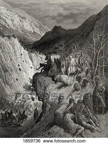 Stock Photograph - Bernard Of Carinthia Surprised By Turkish Raids During Second Crusade. Fotosearch