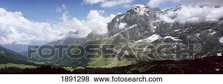 Bernese Alps Near Grindelwand View Large Photo Image Stock Photo - Bernese Alps Near Grindelwand. Fotosearch