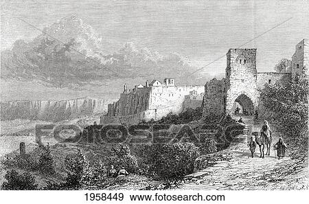 Stock Photo - Bethlehem, Palestine In The 19Th Century. From El Mundo En La Mano Published 1875.. Fotosearch