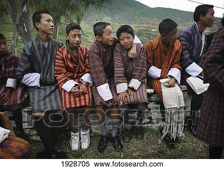 Stock Photography - Bhutanese Friends. Fotosearch