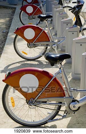 Stock Photo - Bicycles To Rent. Fotosearch