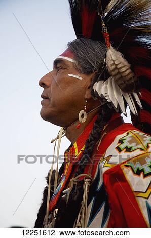 Stock Image - Big Stone Cree at Beaver Lake Cree Nation Pow Wow; Beaver Lake, Alberta, Canada. Fotosearch