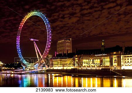 Big Wheel Aka London Eye Lit Up With The Rainbow Colours During Pride Night, London, Uk View Large Photo Image Stock Image - Big Wheel Aka London Eye Lit Up With The Rainbow Colours During Pride Night, London, Uk. Fotosearch