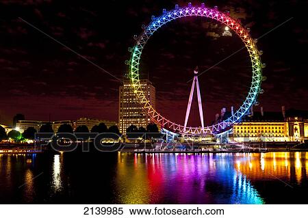 Big Wheel Aka London Eye Lit Up With The Rainbow Colours During Pride Night, London, Uk View Large Photo Image Stock Photography - Big Wheel Aka London Eye Lit Up With The Rainbow Colours During Pride Night, London, Uk. Fotosearch