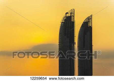 Biggest towers of Xiamen under construction; Xiamen, Fujian, China View Large Photo Image Picture - Biggest towers of Xiamen under construction; Xiamen, Fujian, China. Fotosearch