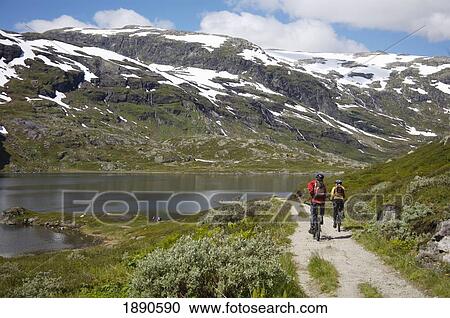 Biking In Rallarvegen View Large Photo Image Stock Image - Biking In Rallarvegen. Fotosearch