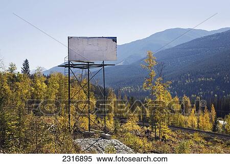 Stock Photography - Billboard For Rent In The Canadian Rockies; Alberta Canada. Fotosearch