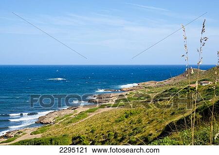 Stock Image - Binimel. La's Beach, Menorca, Balearic Islands, Spain. Fotosearch
