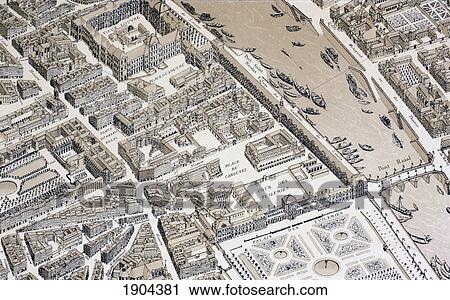 Birds Eye View Of Paris, France, In 1730. From Xviii Siecle Institutions, Usages Et Costumes, Published Paris 1875. View Large Photo Image Stock Image - Birds Eye View Of Paris, France, In 1730. From Xviii Siecle Institutions, Usages Et Costumes, Published Paris 1875.. Fotosearch