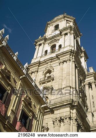 Bishop's Palace (Palacio Episcopal) And Malaga Cathedral, Malaga, Andalucia, Spain. View Large Photo Image Stock Photo - Bishop's Palace (Palacio Episcopal) And Malaga Cathedral, Malaga, Andalucia, Spain.. Fotosearch