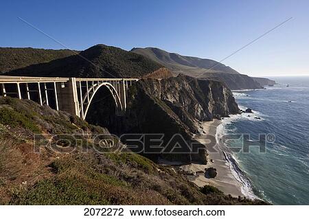 Bixby Bridge, Route 1, California View Large Photo Image Stock Image - Bixby Bridge, Route 1, California. Fotosearch