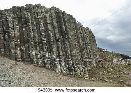 Stock Photography - Black Basalt Columns, Giant's Causeway, Northern Ireland, United Kingdom. Fotosearch