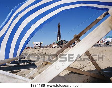 Blackpool Tower As Seen Through Deckchair View Large Photo Image Stock Photograph - Blackpool Tower As Seen Through Deckchair. Fotosearch