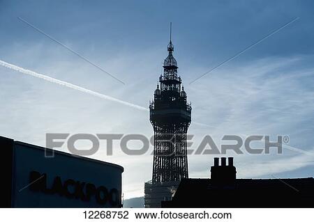 Stock Image - Blackpool Tower; Blackpool, Lancashire, England. Fotosearch