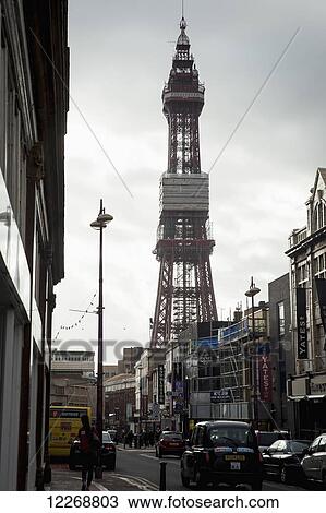 Stock Image - Blackpool Tower; Blackpool, Lancashire, England. Fotosearch