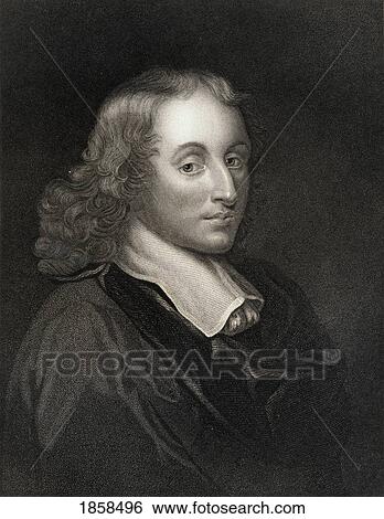 Stock Photograph - Blaise Pascal, 1623-1662. French Mathematician, Physicist, Religious Philosopher And Master Of French Prose. From The Book ÃƒÂ¢Ã¢â€šÂ¬Ã…â€œGallery Of PortraitsÃƒÂ¢Ã¢â€šÂ¬Ã‚Â Published London 1833.. Fotosearch