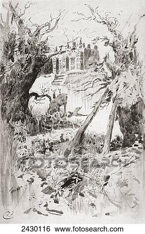 Stock Photograph - Bleak House. Illustration by Harry Furniss for the Charles Dickens novel Bleak House, from The Testimonial Edition, published 1910.. Fotosearch