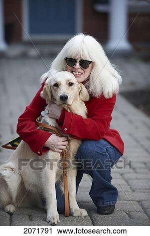 Blind Woman With Guide Dog, Courtice, Ontario View Large Photo Image Stock Image - Blind Woman With Guide Dog, Courtice, Ontario. Fotosearch