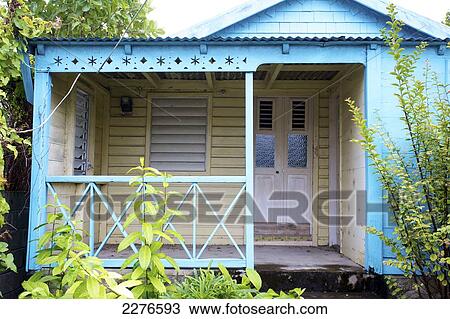 Blue and yellow house; Nevis Island, West Indies View Large Photo Image Stock Image - Blue and yellow house; Nevis Island, West Indies. Fotosearch