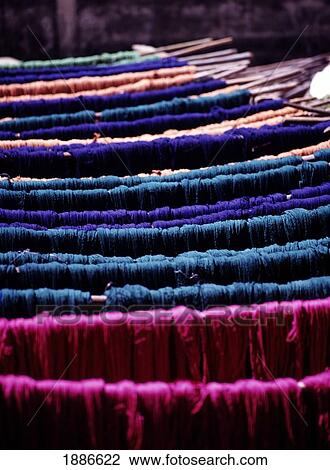 Blue, Green, And Pink Yarn For Weaving, Close Up View Large Photo Image Stock Image - Blue, Green, And Pink Yarn For Weaving, Close Up. Fotosearch