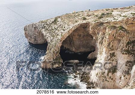 Stock Photograph - Blue Grotto, Malta Island, Malta. Fotosearch