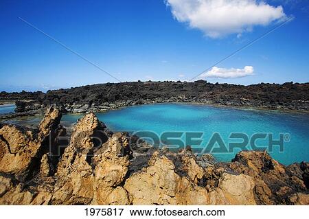 Blue pond; Ahihi Kinau Natural Reserve View Large Photo Image Stock Photo - Blue pond; Ahihi Kinau Natural Reserve. Fotosearch