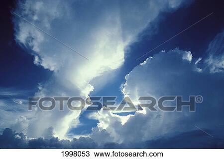 Blue Sky, White Clouds, Dramatic Natural Image View Large Photo Image Stock Image - Blue Sky, White Clouds, Dramatic Natural Image. Fotosearch
