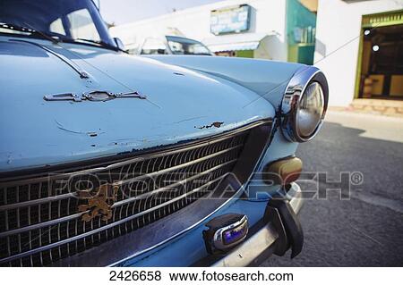 Stock Photo - Blue taxi; Harar, Ethiopia. Fotosearch