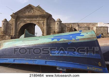 Blue Wooden Fishing Boats At The Harbor In Essaouira, Essourira, Morocco View Large Photo Image Picture - Blue Wooden Fishing Boats At The Harbor In Essaouira, Essourira, Morocco. Fotosearch