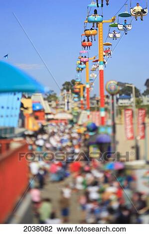 Boardwalk And Aerial Ride; Santa Cruz California United States Of America View Large Photo Image Stock Image - Boardwalk And Aerial Ride; Santa Cruz California United States Of America. Fotosearch