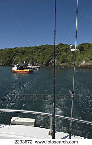 Boat Fishing For Mackerel. Off The Coast Near Solva Harbour. Pembrokeshire. Wales. Uk. View Large Photo Image Stock Image - Boat Fishing For Mackerel. Off The Coast Near Solva Harbour. Pembrokeshire. Wales. Uk.. Fotosearch
