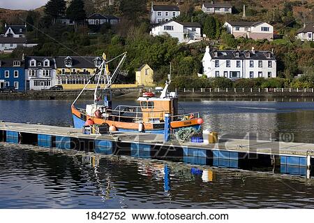 Boat In Harbour; Tarbert, Scotland, Uk View Large Photo Image Stock Image - Boat In Harbour; Tarbert, Scotland, Uk. Fotosearch