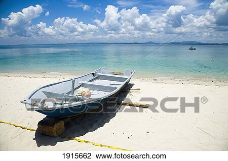 Boat Moored On Beach View Large Photo Image Stock Image - Boat Moored On Beach. Fotosearch