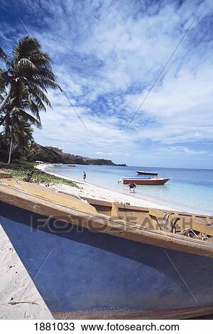 Stock Image - Boat On Beach. Fotosearch
