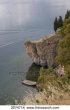 Boat On Ohrid Lake, Ohrid, Macedonia View Large Photo Image Picture - Boat On Ohrid Lake, Ohrid, Macedonia. Fotosearch